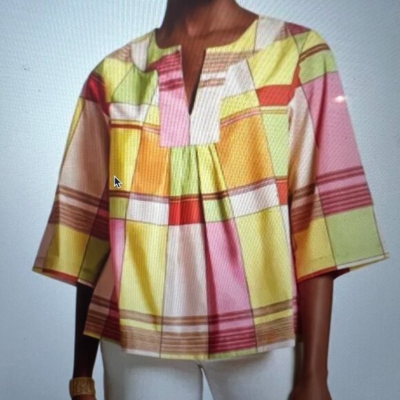 Frances Valentine Colorblock Top, size M - Picture 1 of 3
